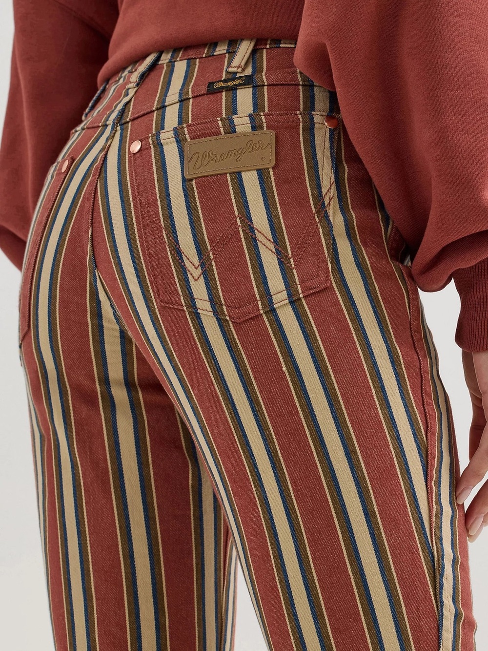 Wrangler x Lainey Wilson Denay Stripe Bell Bottoms 29 - Picture 4 of 8
